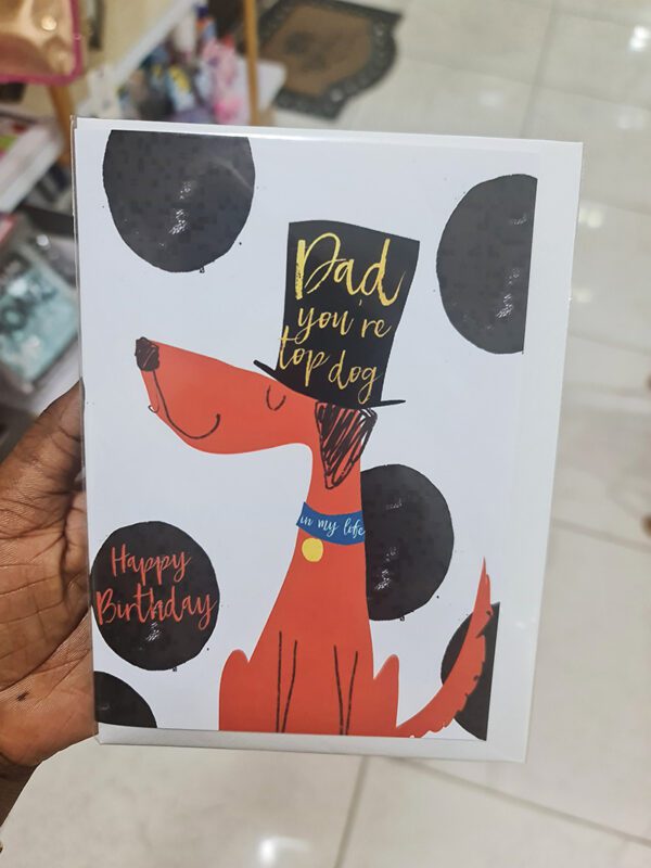 Dad, You're My Top dog Birthday Card
