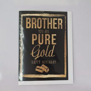 Pure Gold Brother Birthday Card