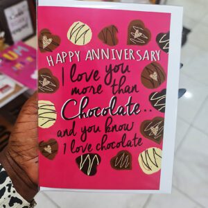 Wedding Anniversary Chocolates Card