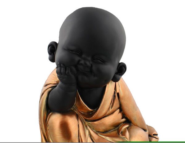 Black & Gold Kneeling Buddha