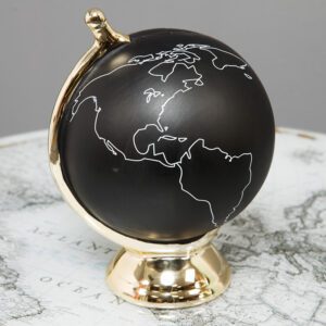 Black World Globe Money Box