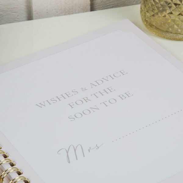 Bride To Be Bridal Shower Wishes & Advice Book