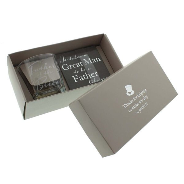 Father Of The Groom Whiskey Glass & Coaster Set