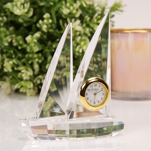 Glass Miniature Sailing Clock