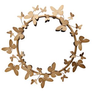 Gold Butterfly Mirror