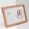 Luxe Rose Gold 16th Birthday Frame