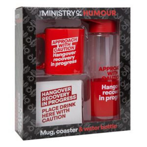 Ministry Of Humour Mug, Coaster & Water Bottle Gift Set