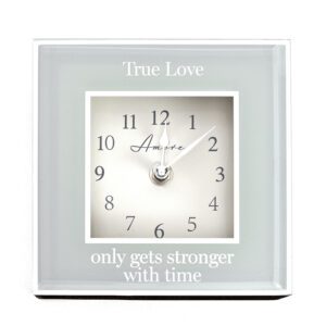 Mirror Border True Love Clock
