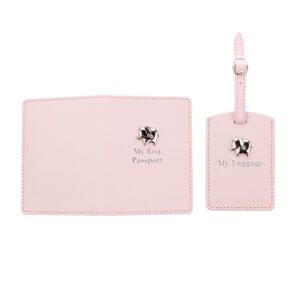 Pink Bambino Passport Holder & Luggage Tag Set
