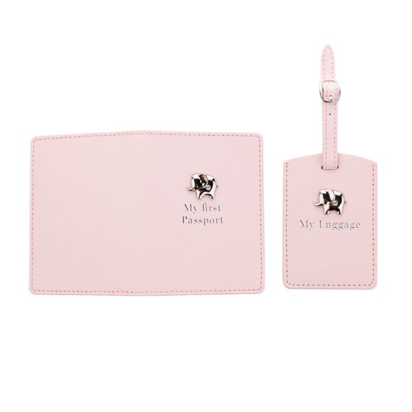 Pink Bambino Passport Holder & Luggage Tag Set