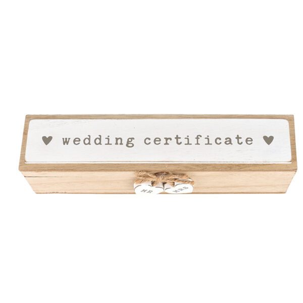 Rustic Wedding Certificate Box