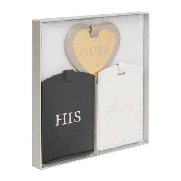 Set Of 3 His,Hers And Ours Luggage Tags