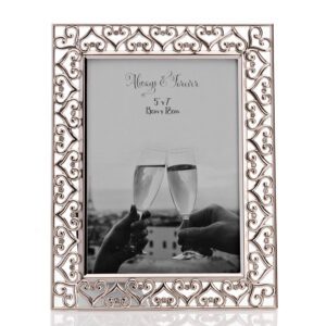 Silver-Plated Hearts Photo Frame
