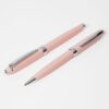 Stratton Pink & Chrome Ballpoint And Rollerball Pen Set