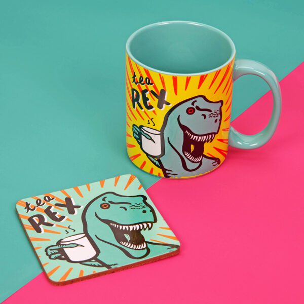 Tea Rex Mug & Coaster Gift Set