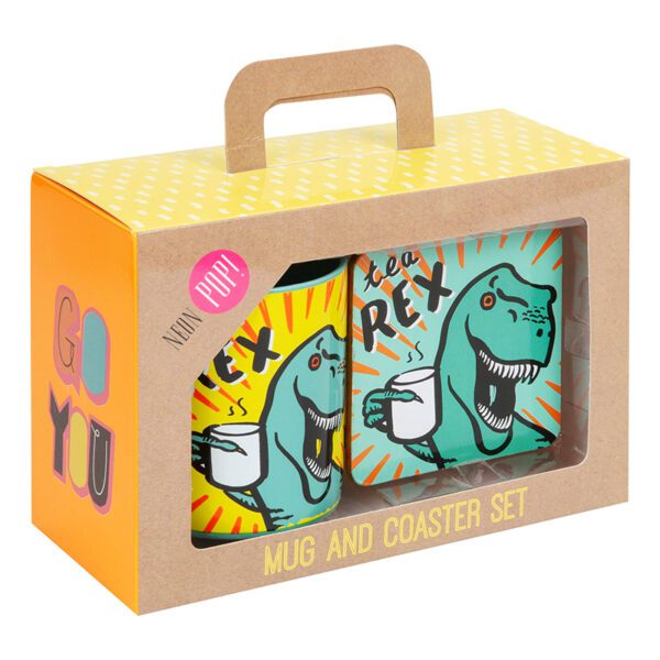 Tea Rex Mug & Coaster Gift Set