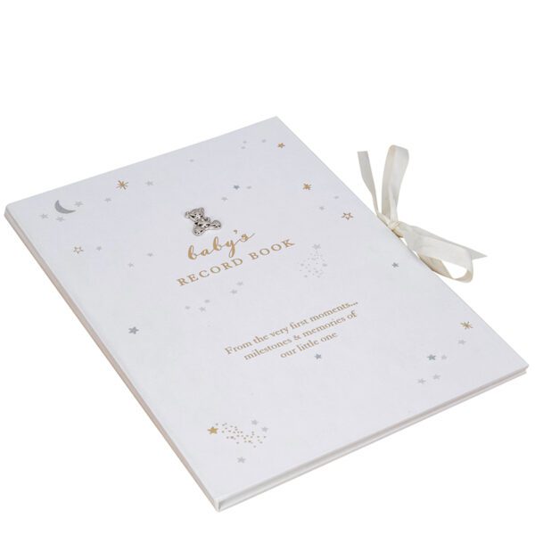 White Little Star Baby Record Book