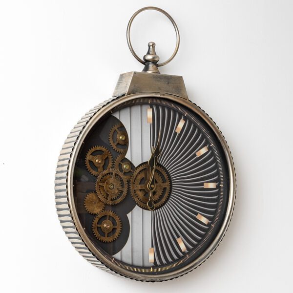 Widdop Large Stopwatch Wall Clock With Moving Gears