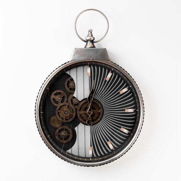 Widdop Large Stopwatch Wall Clock With Moving Gears