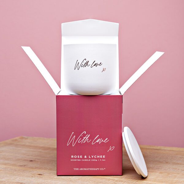 With Love 200g Rose & Lychee Candle
