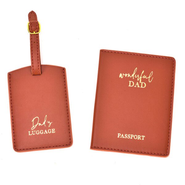Wonderful Dad Passport Cover & Luggage Tag Set